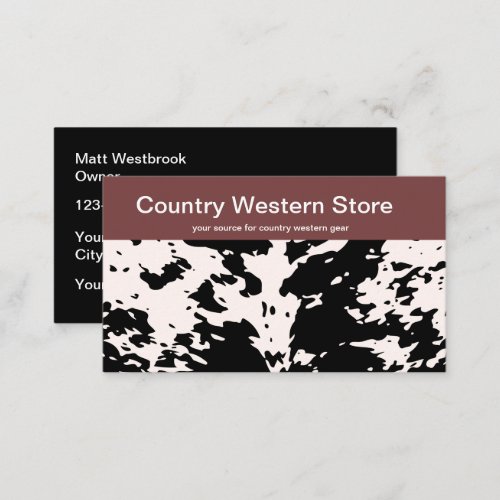 Country Western Store Business Cards