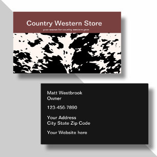 Country Western Store Business Cards