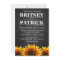 Country Western Sunflower Wedding Invitations