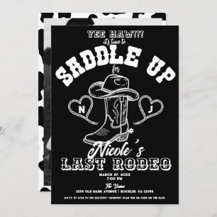 Country Western Vintage Last Rodeo Bachelorette Invitation