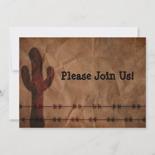 Country Western Wedding Invitation (Front)