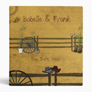 Country Western, Wedding Photo Album 3 Ring Binder