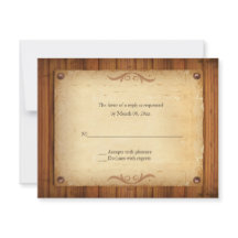 Country Western Wedding RSVP Response Cards
