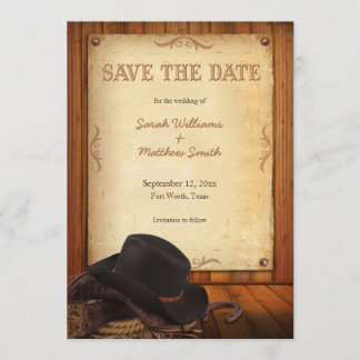 Country Western Wedding Save the Date