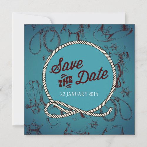 Country Western Wedding themed Save The Date