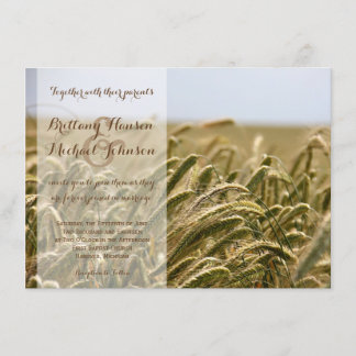 Country Wheat Field Farm Wedding Invitation