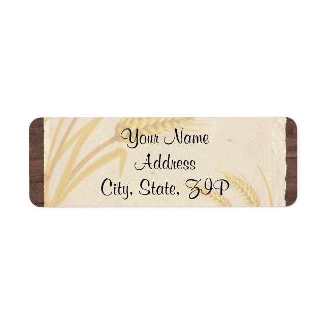 Country Wheat Grass on Parchment Anniversary Label (Front)