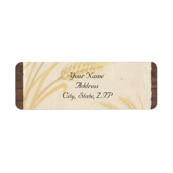 Country Wheat Grass On Parchment Label by NoteableExpressions at Zazzle