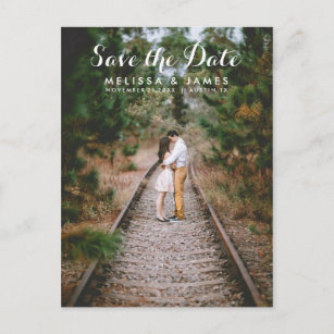Country Whimsical Wedding Photo Save The Date Announcement Postcard