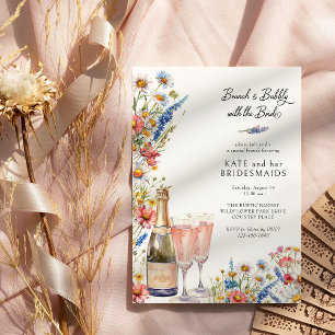 Country Wildflower Bridesmaids Brunch and Bubbly Invitation