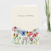 Country Wildflower Wild Birthday Card (Front)
