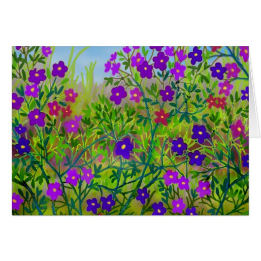 Country Wildflowers Card (Front Horizontal)