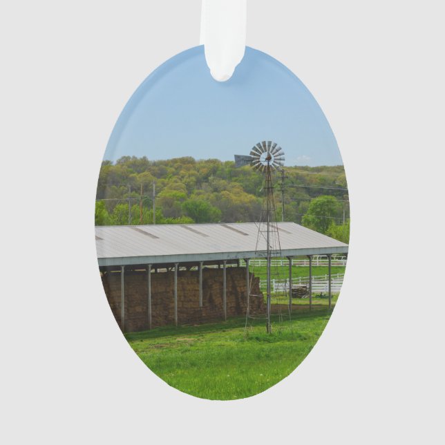 Country Windmill Ornament (Back)