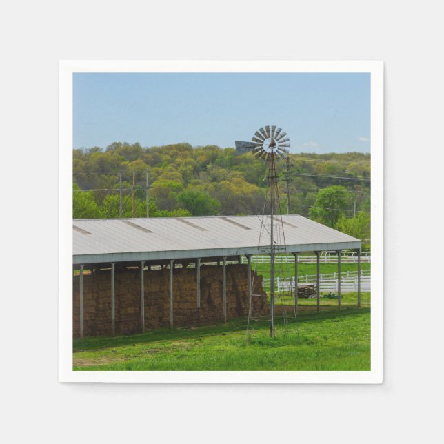 Country Windmill Paper Napkins (Front)