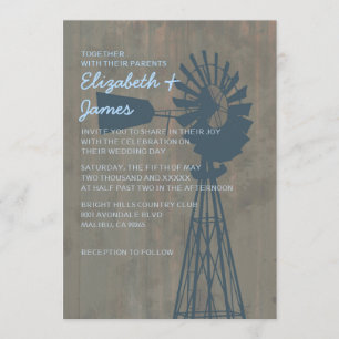Country Windmill Wedding Invitations