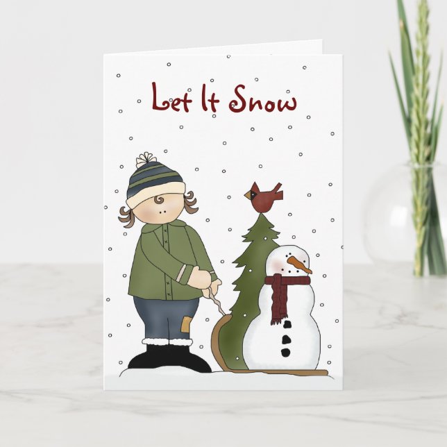 Country Winter Christmas Card (Front)