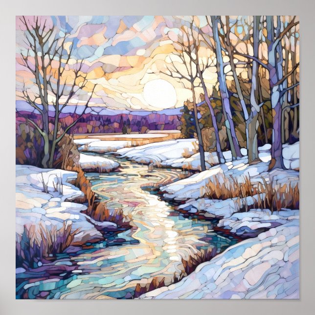 Country Winter Landscape Print (Front)