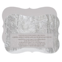 Country Winter Snow Forest Wedding Invitation