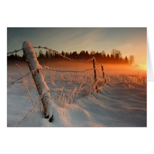 Country Winter Sunset Cards (Front Horizontal)