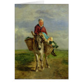 Country Woman Riding a Donkey (Front)