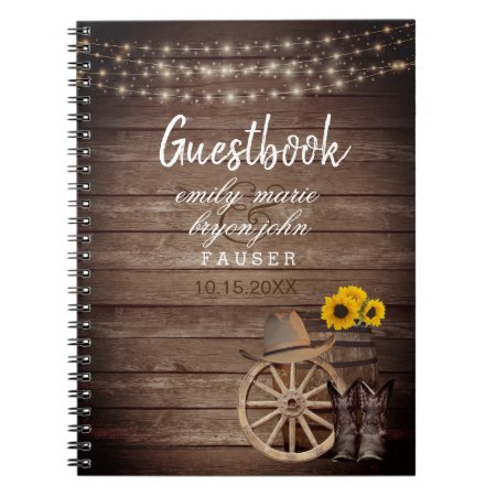 Country Wood Barrel Wedding - Guest Book