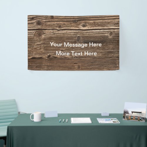 Country Wood Digital Pattern Message Banner