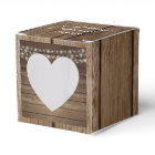 Country Wood Lights Ball Jar Favor Box