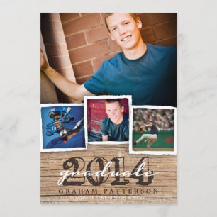 Country Wood Rustic Graduation 2014 Invitation