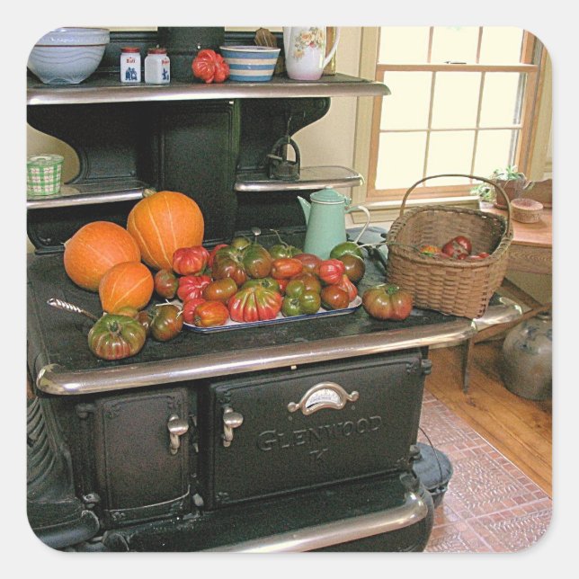 Country Wood Stove Sticker (Front)