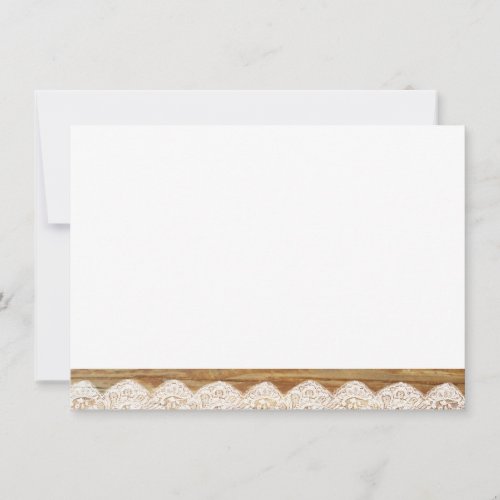 Country Wood Sunflower Lace Personalized Thank You