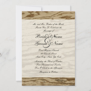Country Wood Wedding Invitation