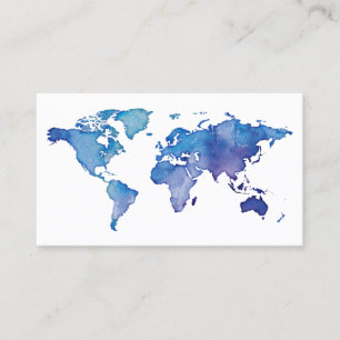 Country World Map Traveling Agent Rental Office Business Card