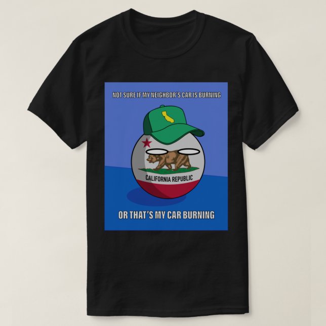 Countryball Dubious California    T-Shirt (Design Front)