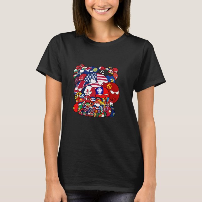 Countryballs world war funny T-Shirt (Front)