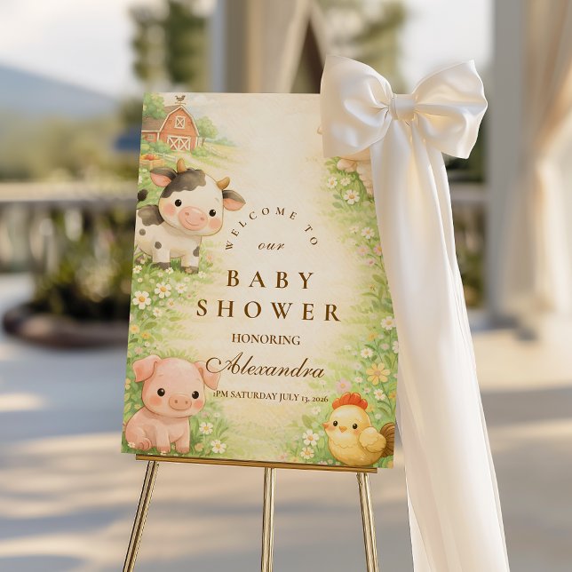 Countryside Barnyard Baby Shower Foam Board (Creator Uploaded)