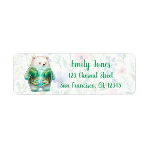 Countryside Bear Dreamscape Return Label