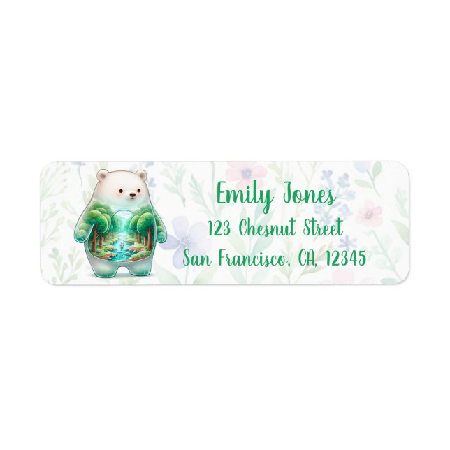 Countryside Bear Dreamscape Return Label (Front)