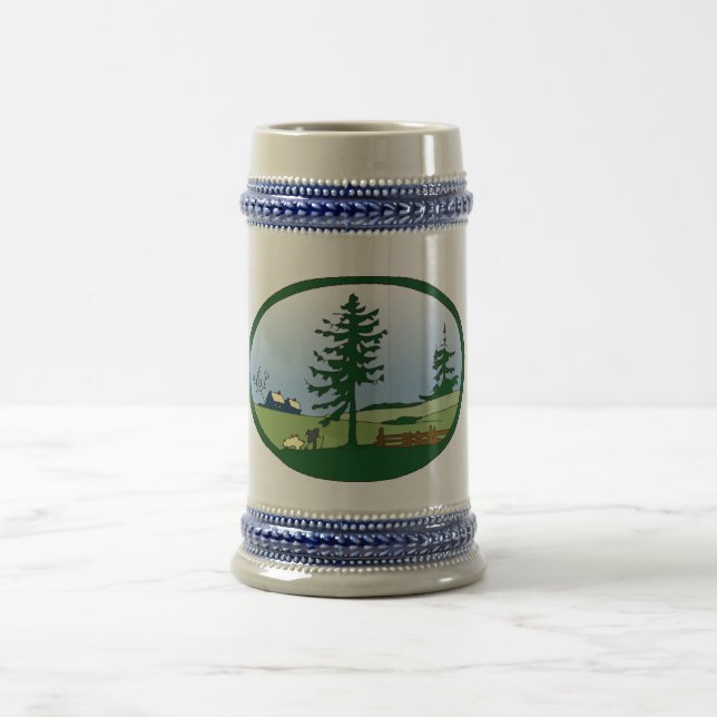 Countryside Ceramic Stein (Center)