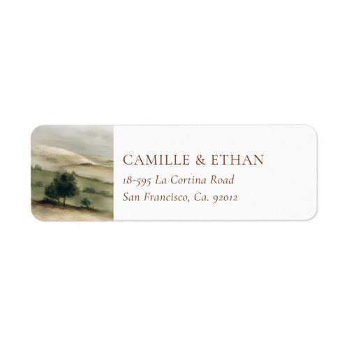 Countryside Estate Wedding Return Address Label
