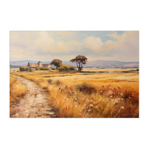 Countryside Field Landscape Acrylic Wall Art