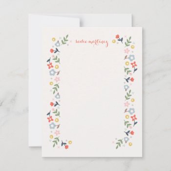 Countryside Florals Stationery - Red Invitation by AmberBarkley at Zazzle