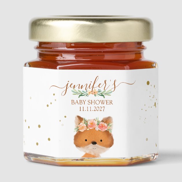 Countryside Fox Welcome Honey Jar Favors
