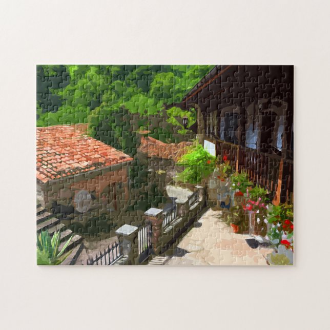 Countryside Home, Portugal Postcard Jigsaw Puzzle (Horizontal)