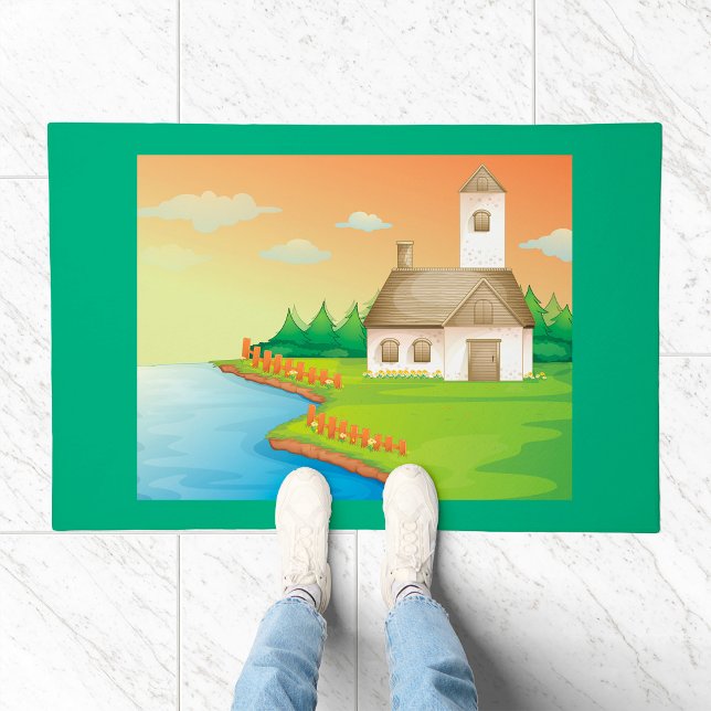 Countryside House by the Lake Doormat (Creator Uploaded)