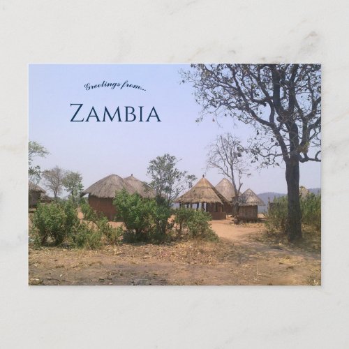 Countryside Houses in Zambia Postcard