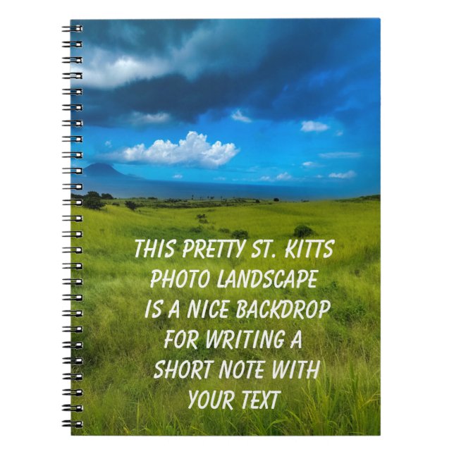 Countryside Landscape of Saint Kitts  Notebook (Front)
