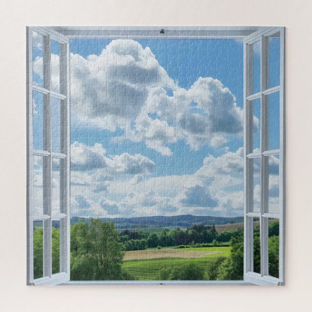 Countryside Landscape Window View Jigsaw Puzzle (Vertical)