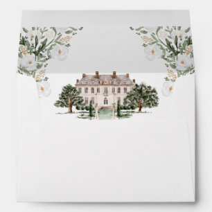 Countryside Manor Wedding Invitation Envelope