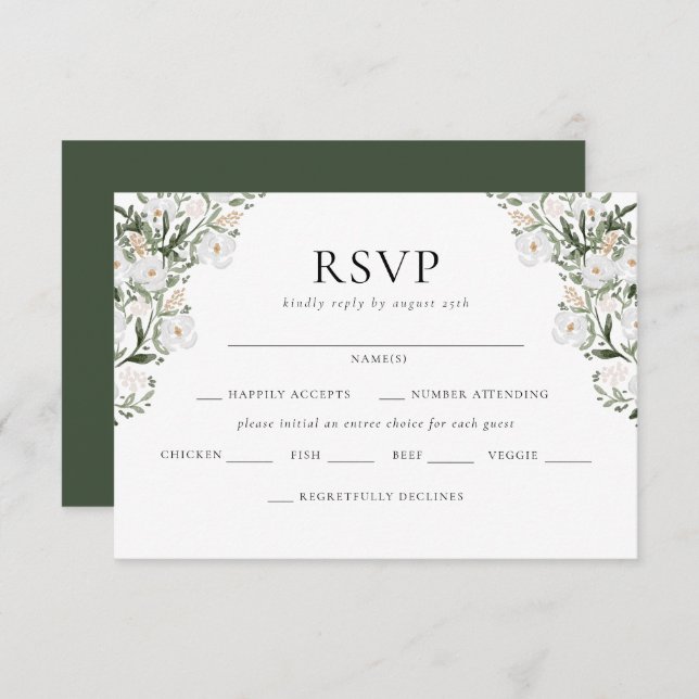 Countryside Manor Wedding RSVP Enclosure Card (Front/Back)
