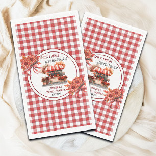 Countryside Picnic Gingham Bridal Shower Paper Guest Towels